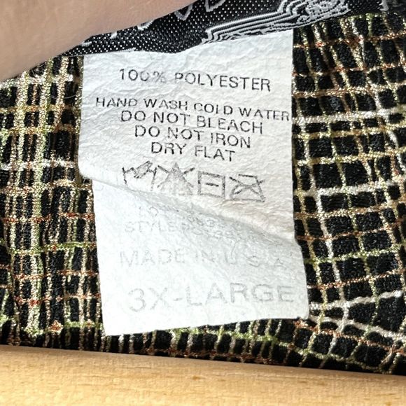 Women’s  Isadora Geometric Pattern 3/4 Sleeve V Neck Blouse Size 3X - Picture 6 of 6